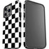 Black and White Checkered iPhone 15 Pro Impact Case
